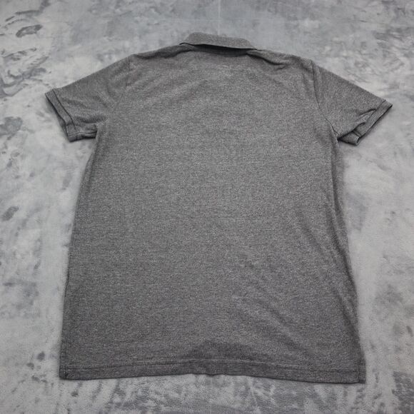 American Eagle Outfitters Shirt Mens M Gray Short Sleeve Button Logo Collar Polo - Picture 10 of 16
